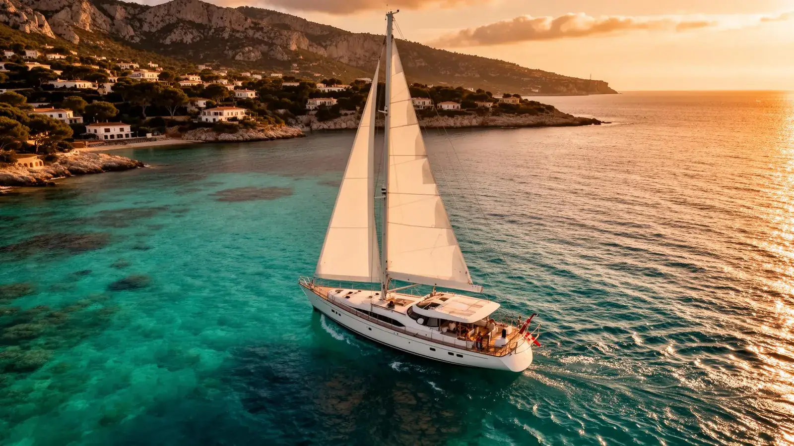 Segelyacht im Mittelmeer vor Mallorca